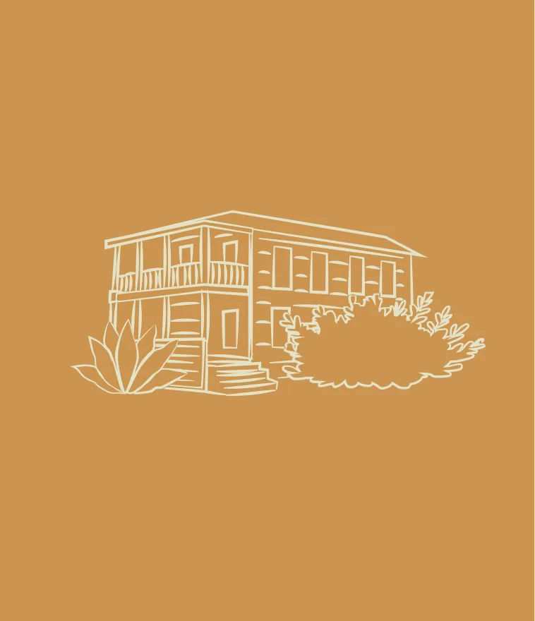Aue Station brand illustration on gold
