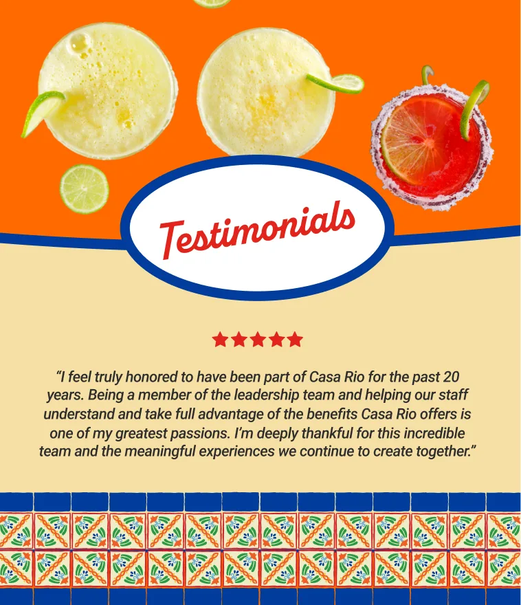 Casa Rio website section headed "San Antonio's Tex-Mex Landmark"