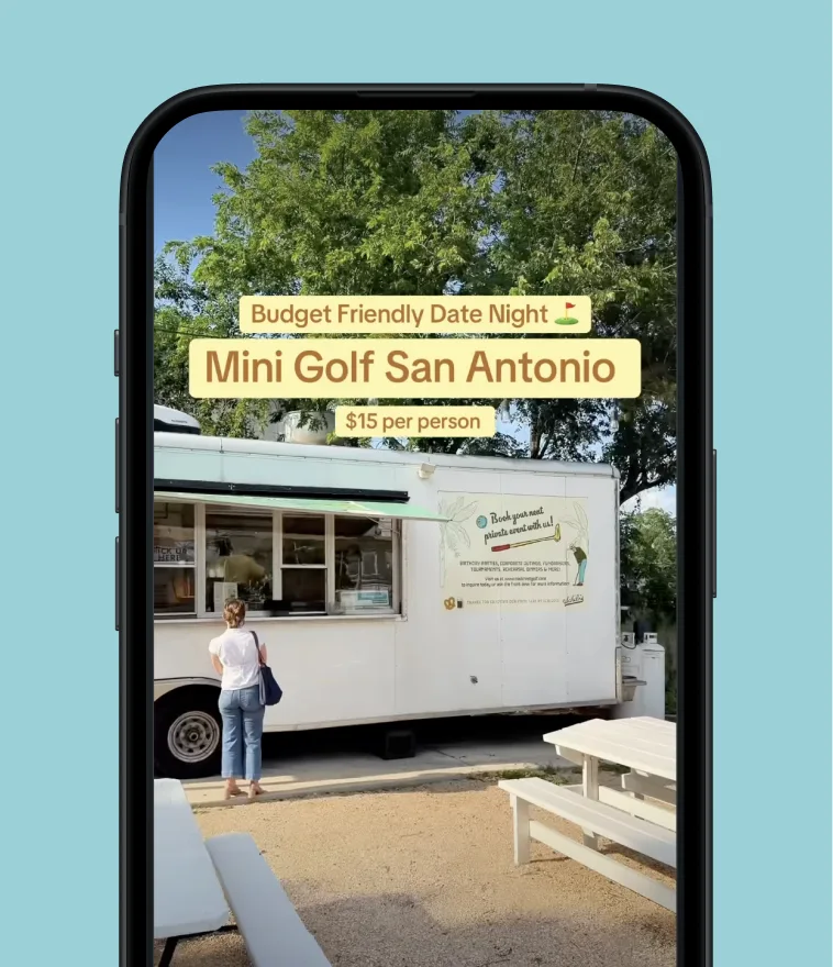 Cool Crest social video promoting a budget-friendly mini golf date night