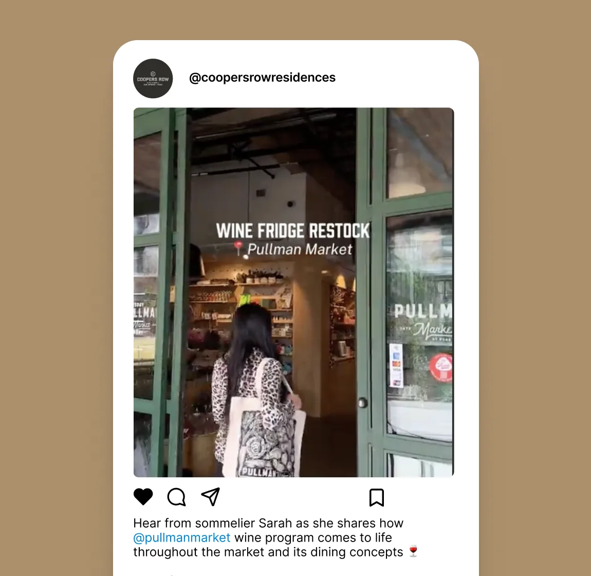 A Coopers Row Instagram post mockup