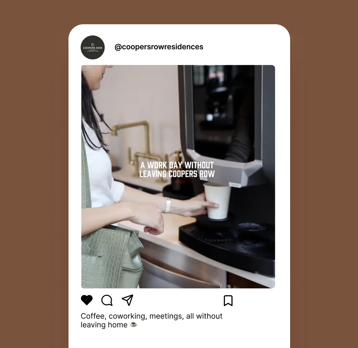 A Coopers Row Instagram post mockup