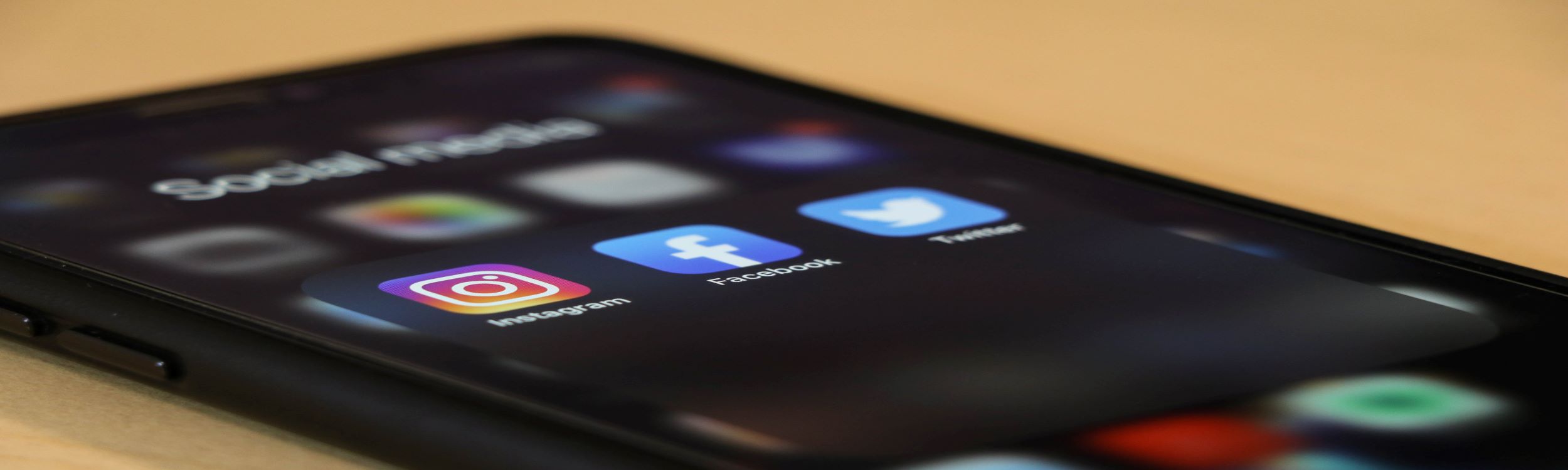 social app icons on phone